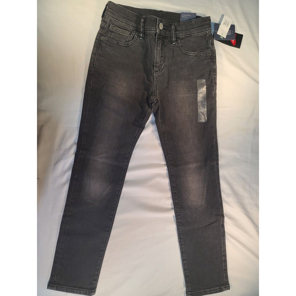 GAP Kids Boys Size 8 Regular Black Wash High Stretch Skinny Jeans NWT